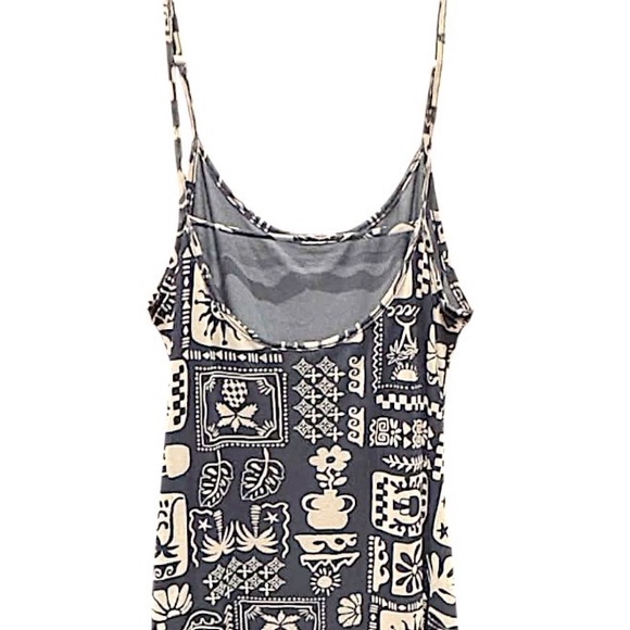 See You Monday Black and Cream Maxi Dress LARGE pit to pit 15in length 52in - Picture 5 of 7